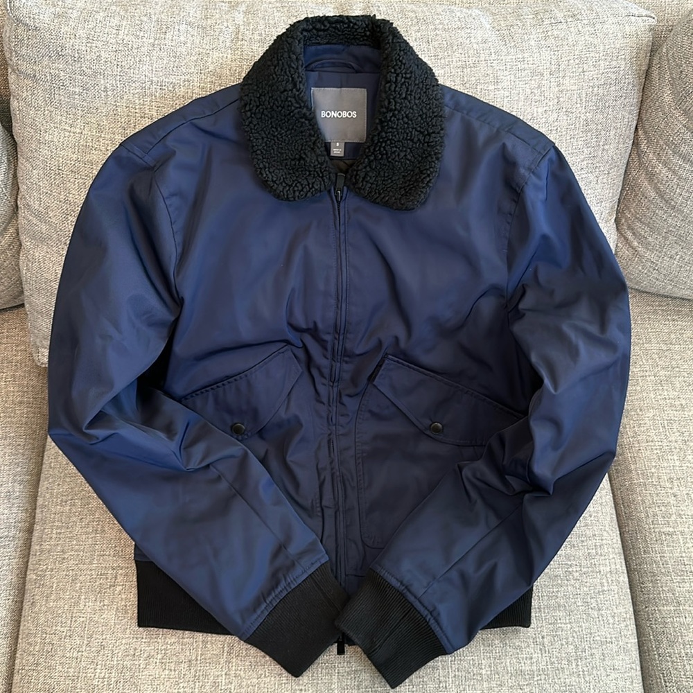 Bonobos Navy Winter Bomber - Men's Small